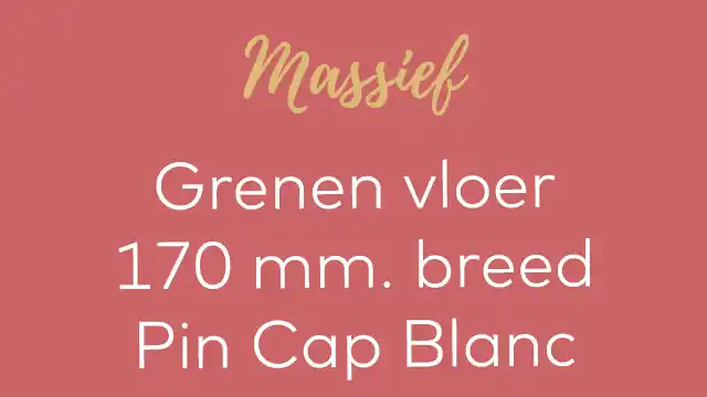 grenen 170 mm. Pin Cap Blanc