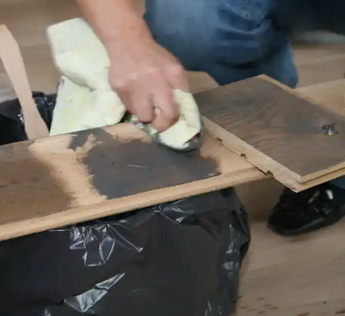 Tiel houten vloer tafel; kleuren houten vloer