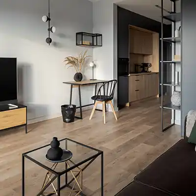 houten vloer gerookt