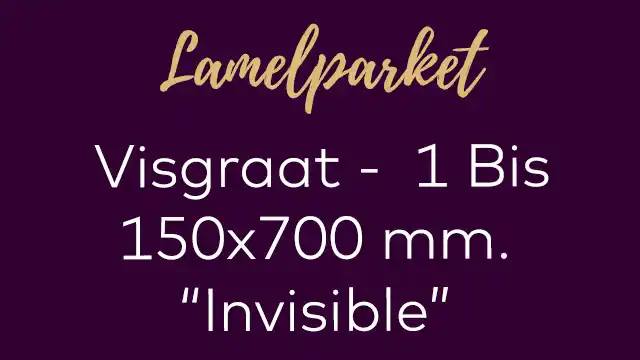 Eiken visgraat lamelparket 150x700 mm. 1 Bis invisible gelakt