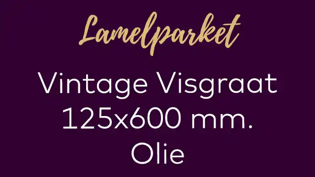 Verouderde oude visgraat 125x600 olie vintage