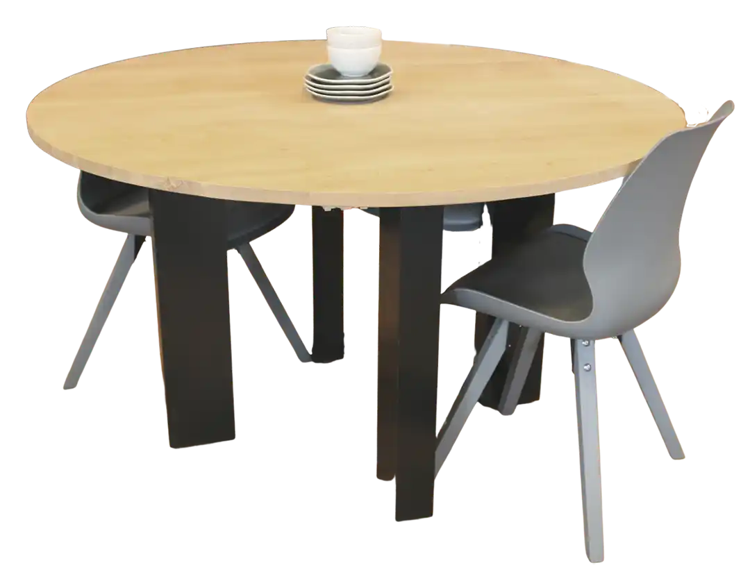 Easton rond, Ronde eiken eettafel