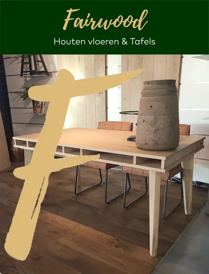 Eiken tafel met vakken Grantham