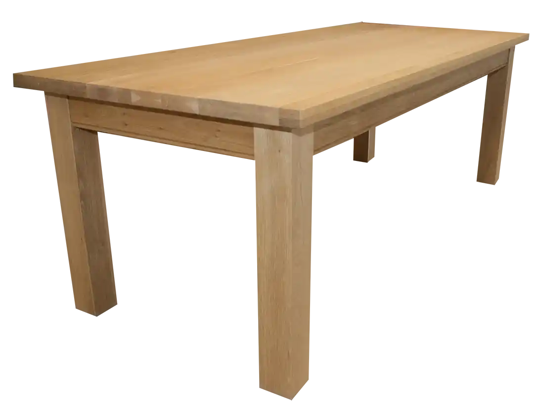 Eiken tafel met houten poten Hampshire