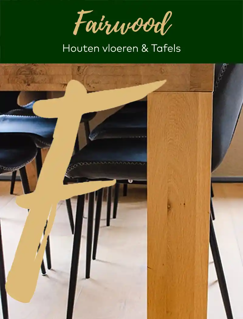 Houten poten onder een houten tafel