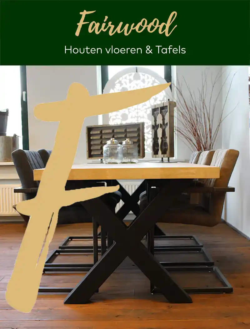 Eiken tafel kruispoot metaal Ixworth