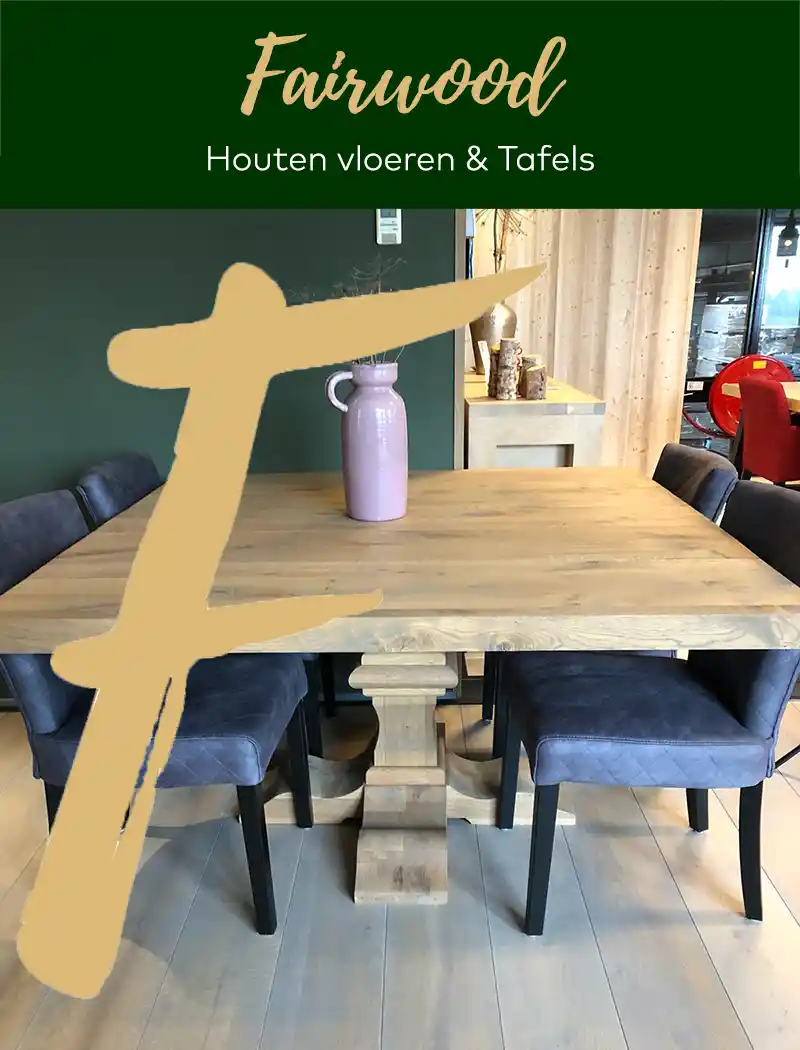 Vierkante Lindisfarne eiken tafel