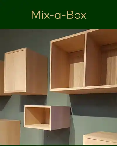 Mix a Box ophangsysteem. Handige kastjes aan de muur