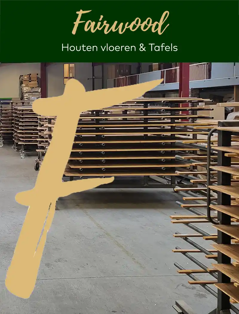 Roken houten vloer en tafel door Fairwood 