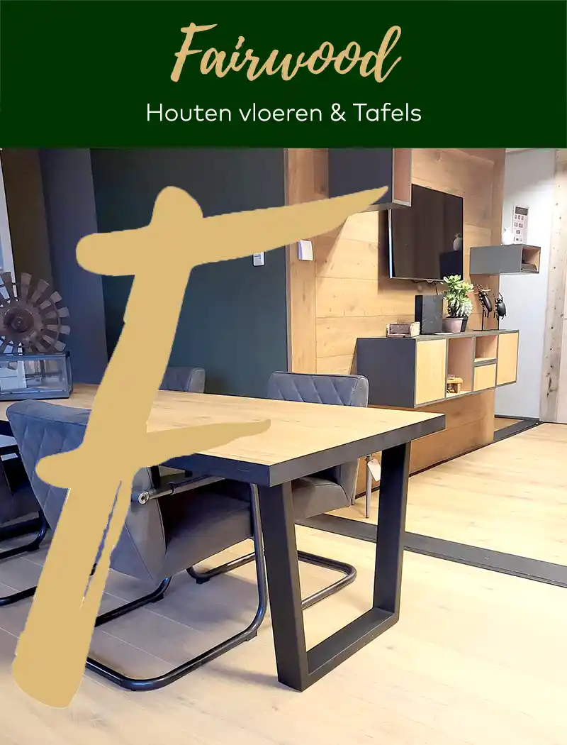 Eiken tafel Thorpe met attractieve metalen poot