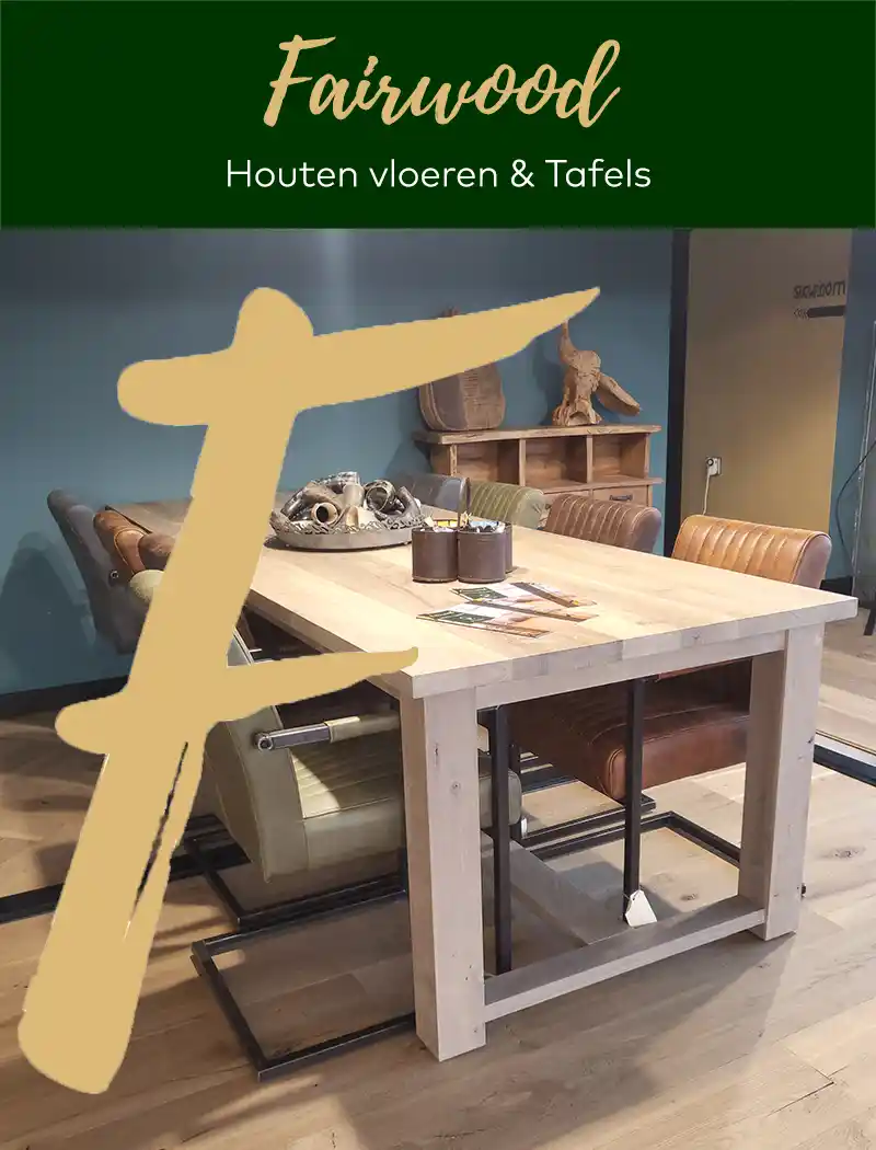 Eiken kloostertafel met middenbalk aan de voeten