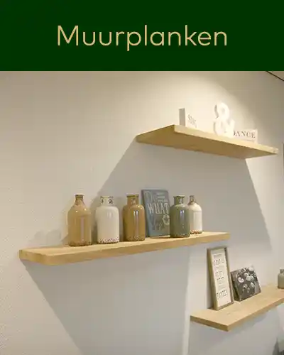 Muurplanken van eikenhout voor aan de muur