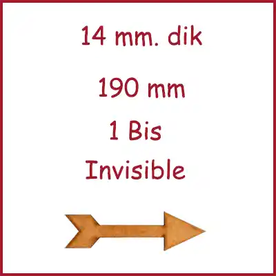 Eiken lamelparket 1 Bis 14 mm. 19 cm breed 190 mm. invisible