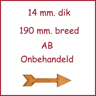 Eiken lamelparket AB 14 mm. dik 19 cm breed 190 mm. onbehandeld