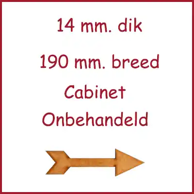 Eiken lamelparket Cabinet 14 mm. dik 19 cm breed 190 mm. Onbehandeld