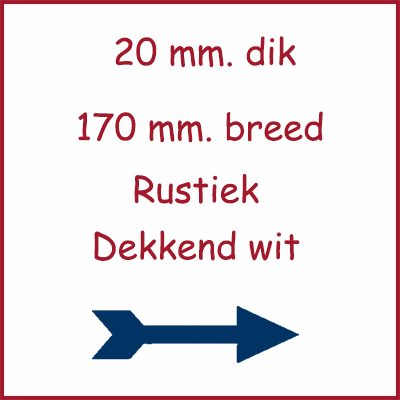 Grenen vloer massief dekkend wit gespoten 17 cm breed