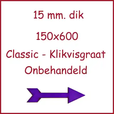 klikvisgraat classic 150x600 onbehandeld