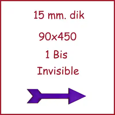 Visgraatvloer eiken 1 Bis 90x450 mm. invisible