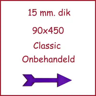 visgraatvloer classic 15 mm. dik 90x450 mm. onbehandeld