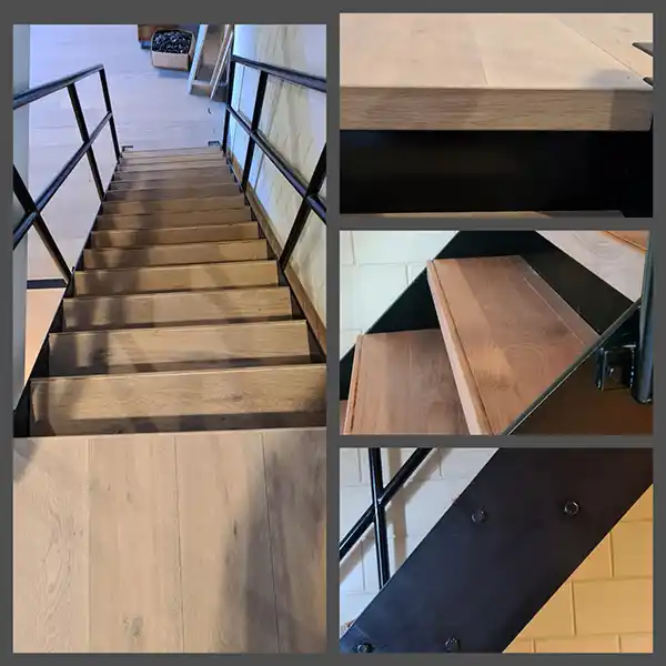 Kan ik een metalen trap voorzien van een eiken trapbekleding?