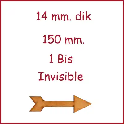 Eiken lamelparket 1 Bis 14 mm. 15 cm breed 150 mm. invisible