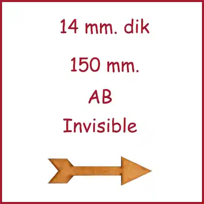 Eiken lamelparket AB 14 mm. dik 15 cm breed 150 mm. invisible