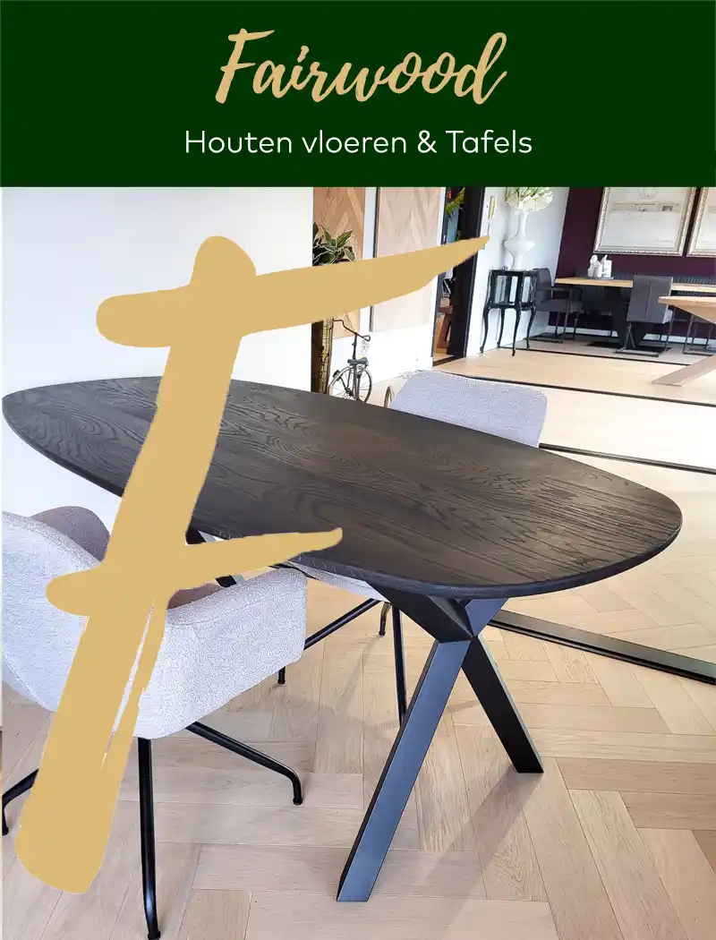 Eiken tafel Sheffield met metalen poot