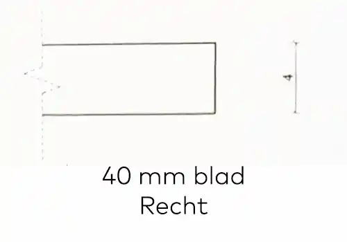 40 mm. blad diverse tafelranden recht