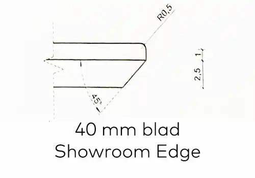 40 mm. showroom edge tafelrand