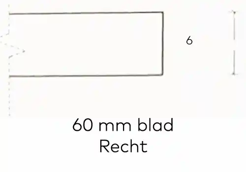 60 mm. blad rechte rand